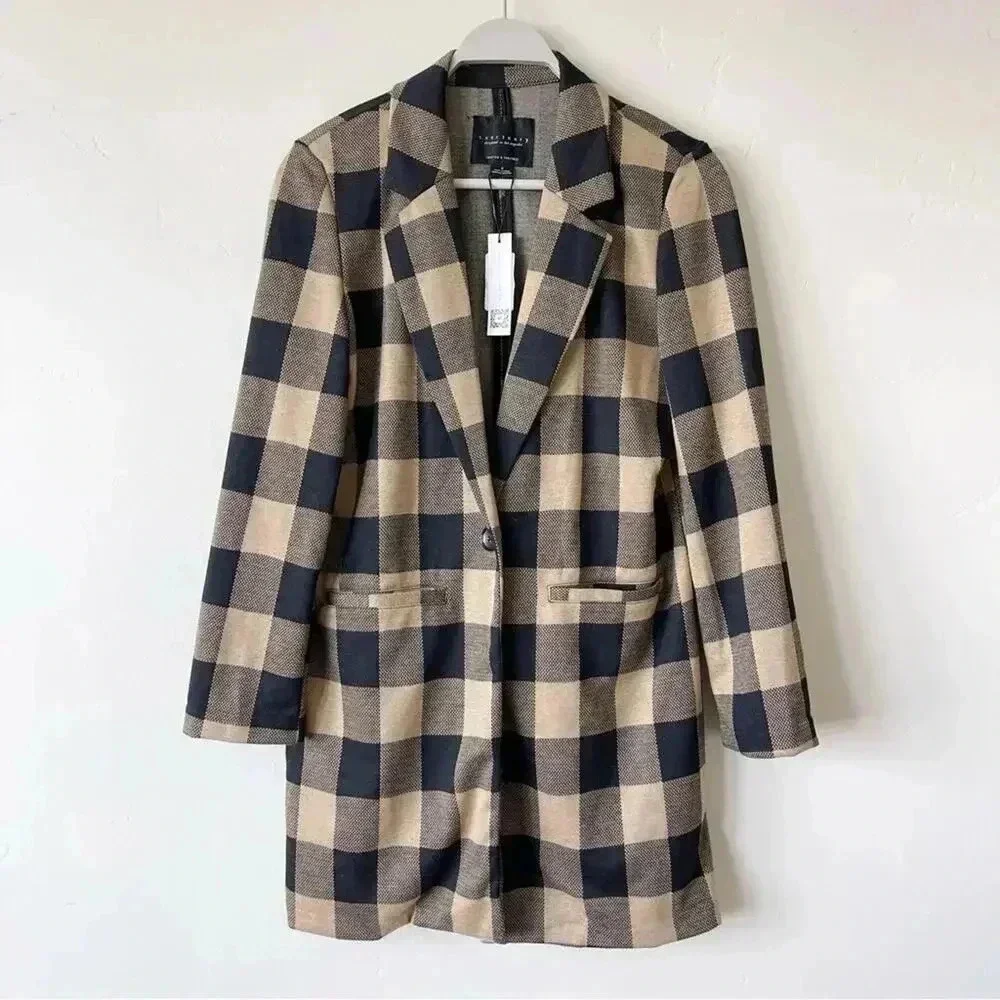 Sanctuary Carly Coat in Connor Plaid S NWT